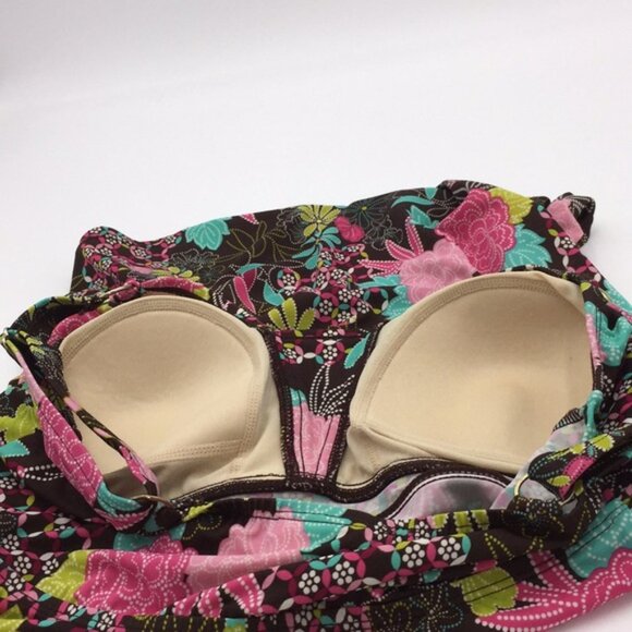 Motherhood Maternity Floral 2 Piece Tankini Swimsuit Size Medium - Picture 11 of 12